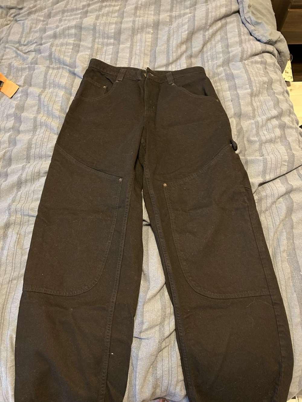 BDG Black Cargo Work Pants with Reinforced Knees